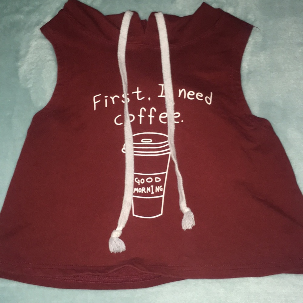 Crop hooded tank top